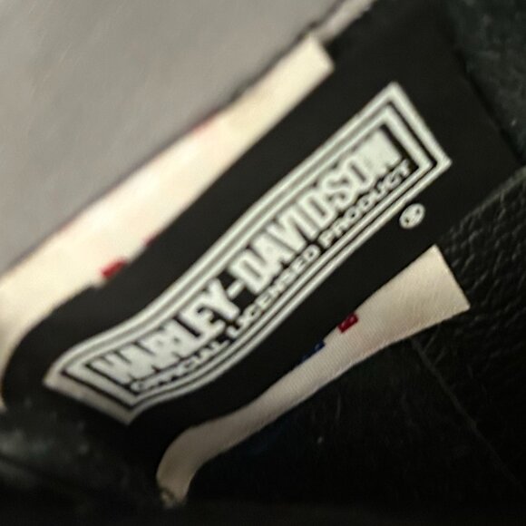 Harley-Davidson Black Leather Studded Crossbody Bag USA Made Small - Picture 12 of 16